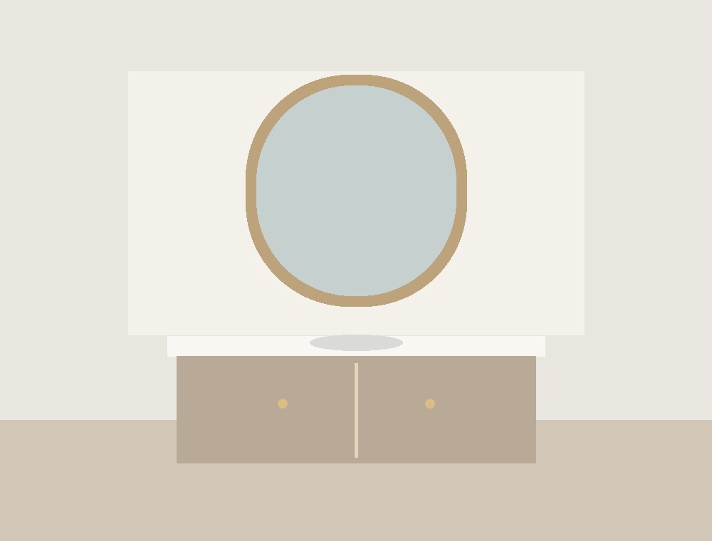 Illustrative bathroom design concept